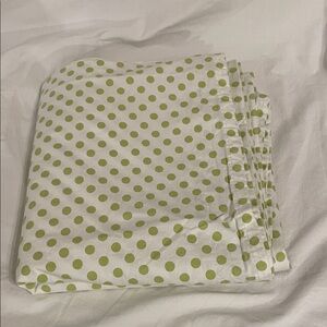 Ralph Lauren White and Green Polka Dot Bedding Sheet 100% cotton